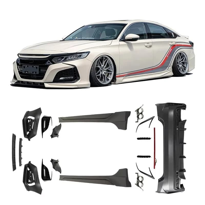 Wholesale for  Accord 10th 2018 New Style Body Kit Car Accessories Front Bumper Lip Side Skirt Rear Diffuser Spoiler
