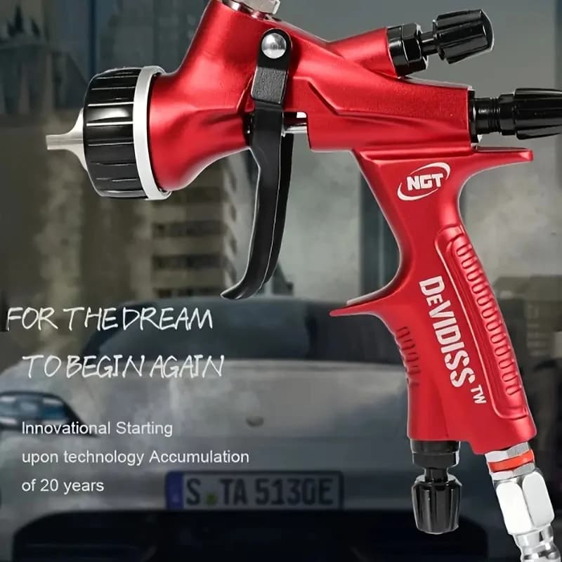 DeVidiss HVLP for Pro Te20 Lite Spray Set Comfortable Grip 1.3mm Nozzle for Professional Car Paint Effects Easy Maintenance