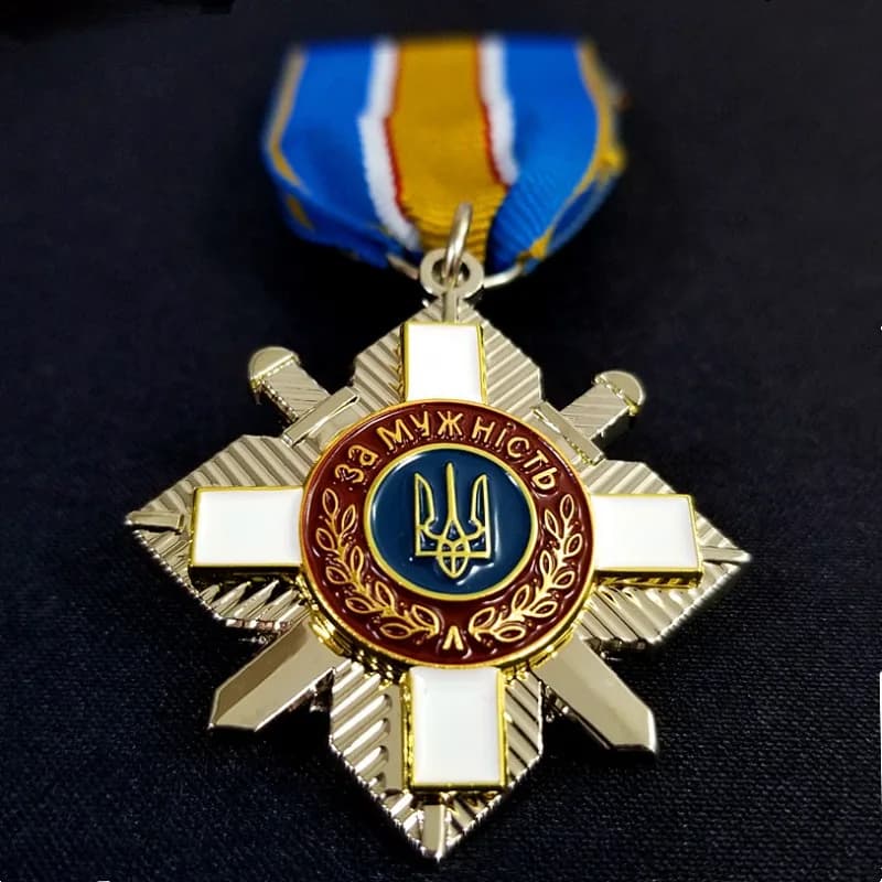 Replica of the Ukrainian Order of Courage and the Chernobyl Rescue Medal of Courage