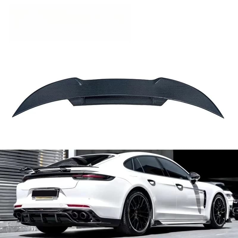 Car Spoilers Dry Carbon Fiber Style Rear Wing Rear Trunk Spoiler Big Wing for Panamera 971 2017-2023