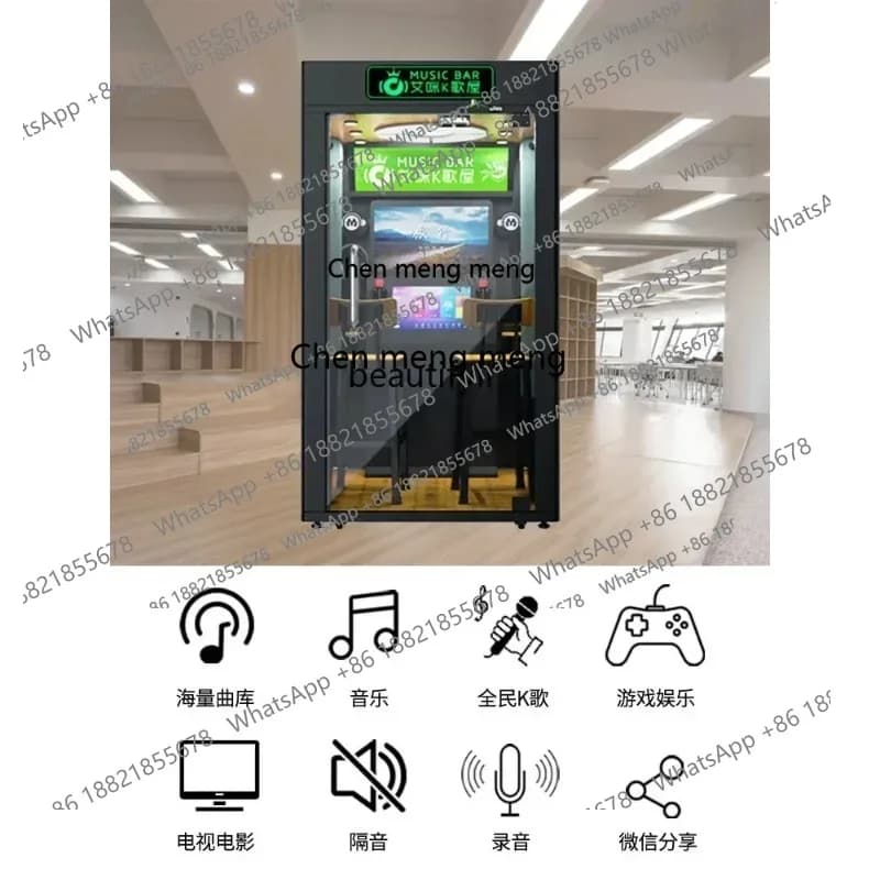 cn8617 ss Reading Pavilion Karaoke Machine Singing Room Family KTV Soundproof Room Singing Bar KTV Room Mobile Mini Karao