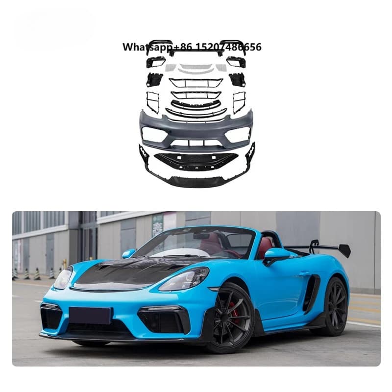 Car Bodykit Carbon Fiber Rear Trunk Wing 16-23 982 Front Bumper Upgrade to  Full Body Kits for 718