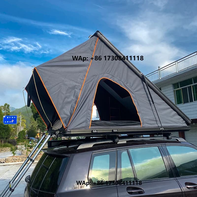 New Design High Quality Aluminium Rooftop Tent Hard Shell Roof Top Tent Pole Top Car Roof Tent for SUV