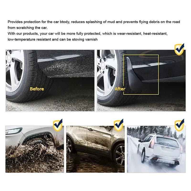 Auto Mudguards Fenders for Chery Tiggo 8 PLUS 2021-2024 Black ABS Exterior Car Accessories Tire for Protection Vehicle Decor