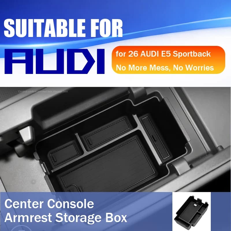 Suitable for 26 Audi E5 Sportback armrest box storage box central control storage car accessories modification accessories