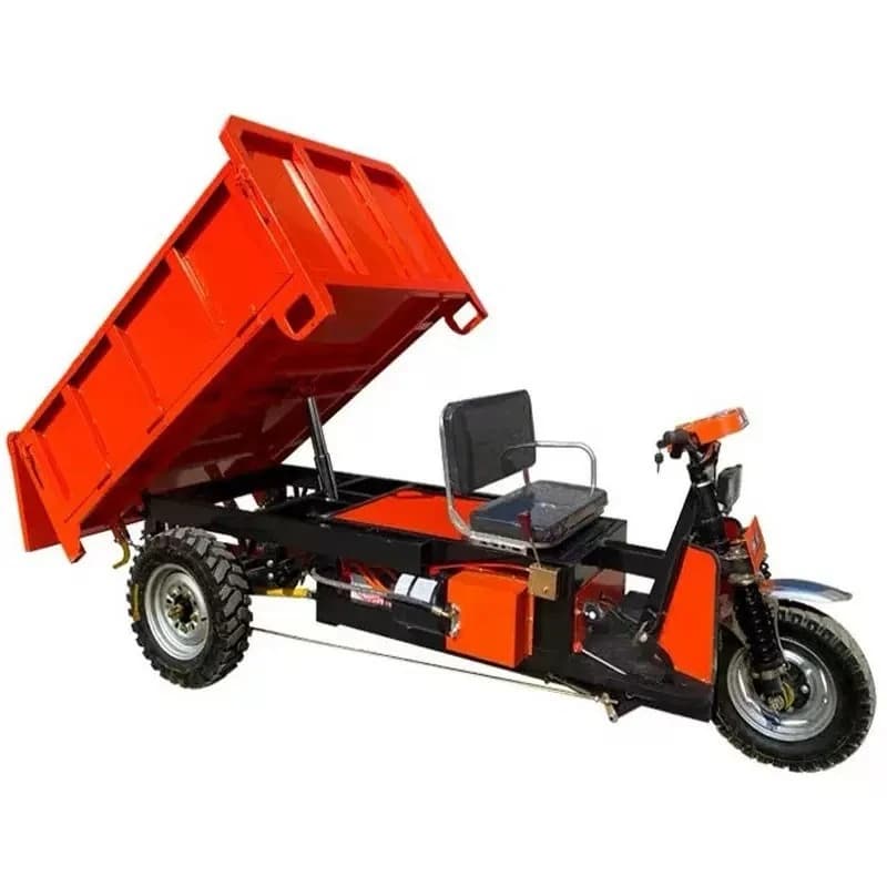 Electric sand and gravel tricycle hydraulic self-unloading concrete construction site agricultural brick dump truck