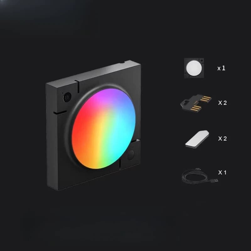 X small milk brick powder brick Bluetooth colorful quantum light strange light board smart e-sports room RGB atmosphere light