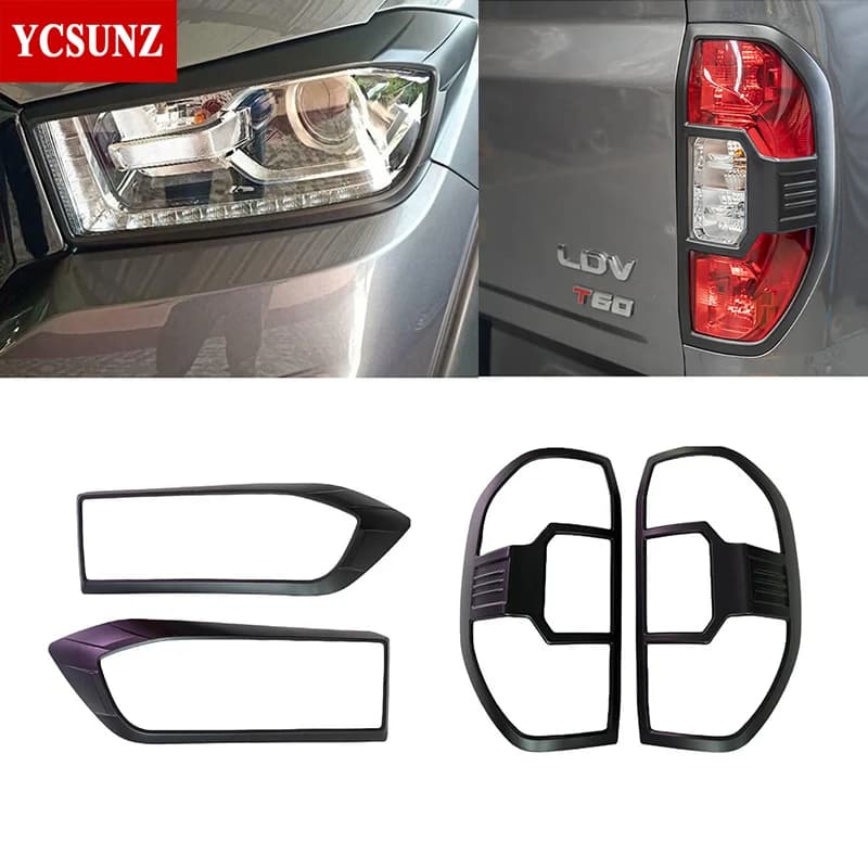 Headlight Tail Lights Cover For Maxus T60 Ldv Ute 2019 2020 2021 2022 Car Accessories For Chevrolet S10 Max 2023-2025 Double Cab