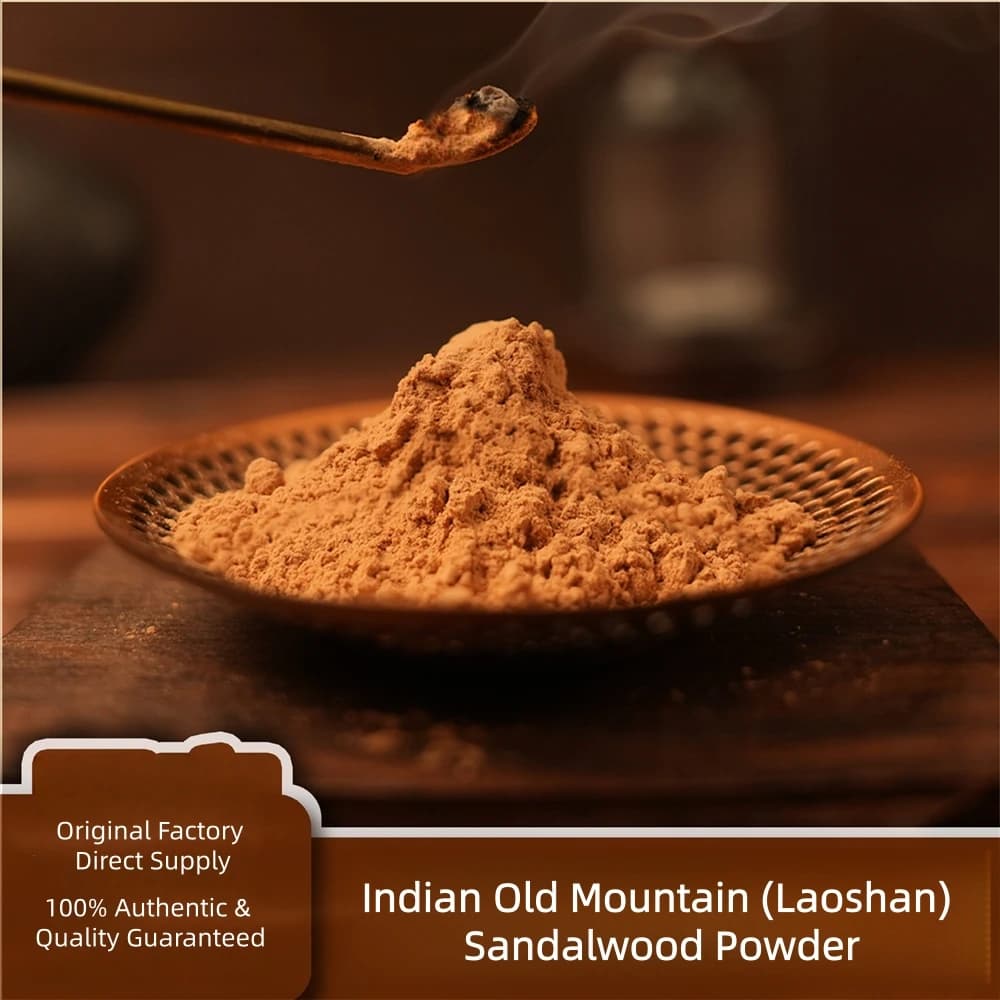 Authentic Indian Old Mountain Sandalwood Powder,100g Pure natural Sandalwood Powder,Home Incense Fumigation,Seal Incense Making