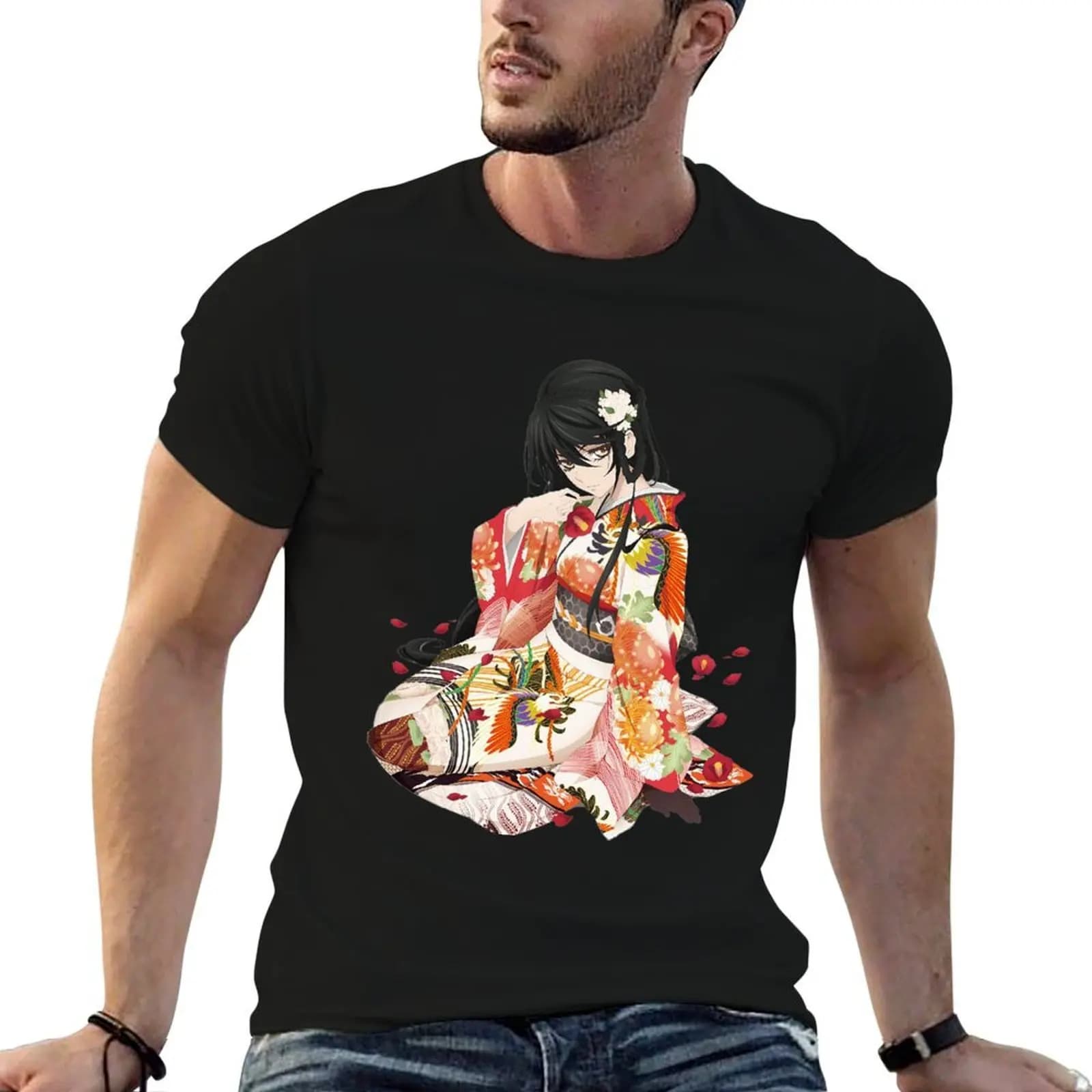 Kimono Velvet Crowe T-Shirt funny costumes vintage t shirts cotton t shirt men