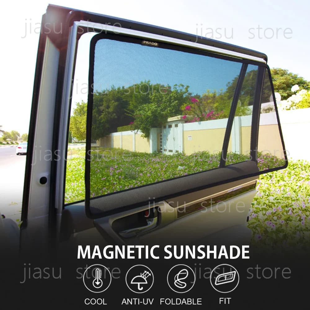 Clip-on Magnetic Privacy Car Window Curtain, Custom Fit Sunshade Heat Insulation Anti Mosquito Net
