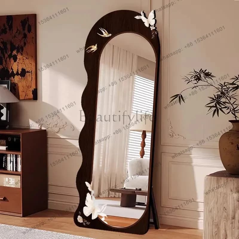 ld Modern Wall Mirror Moving Full Body Standing Hanging Funky Irregular Bathroom Bedroom Mirror   Home Decorations
