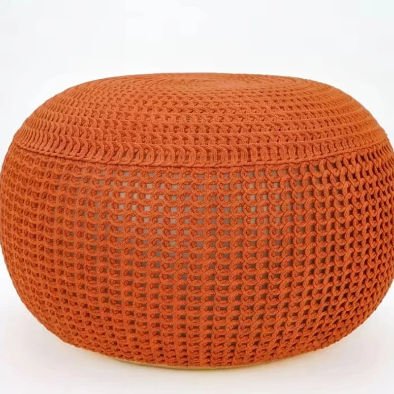 Knitted polyester modern style foldable cushion stool, detachable cover, adjustable, soft, multifunctional, stackable