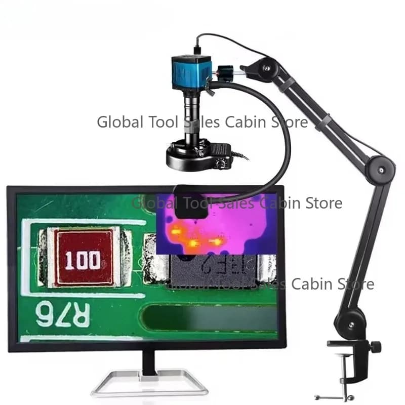 4K Microscope Camera 300X Lens Thermal Imager Imaging 256*192 for PCB Phone Motherboard Electronic Repair USB/Type-C