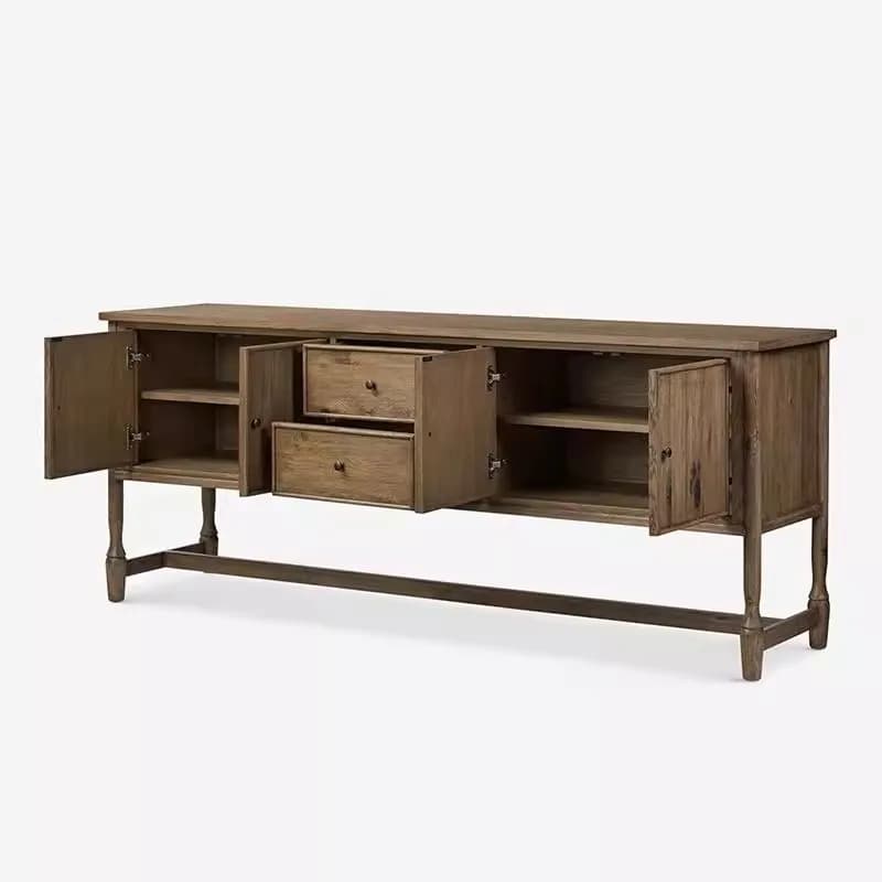 CX retro old solid wood dining edge, foyer entrance, decorative cabinet, dining room, living room storage locker