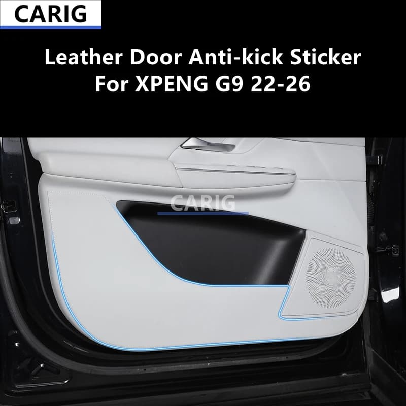 For XPENG G9 22-26 Leather Door Anti-kick Sticker Modified Interior Car Film Accessories Refit Modification Decoration
