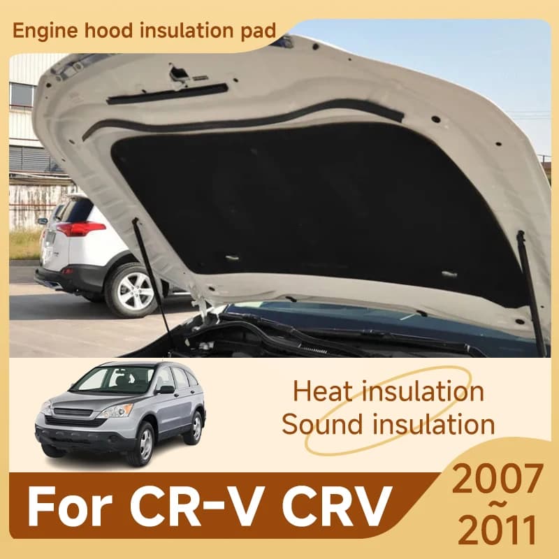 Front Hood Engine Sound Pads For Honda CR-V Accessories CRV CR V MK3 2007~2011 Soundproof Hood Engine Insulation Pads Auto Tools