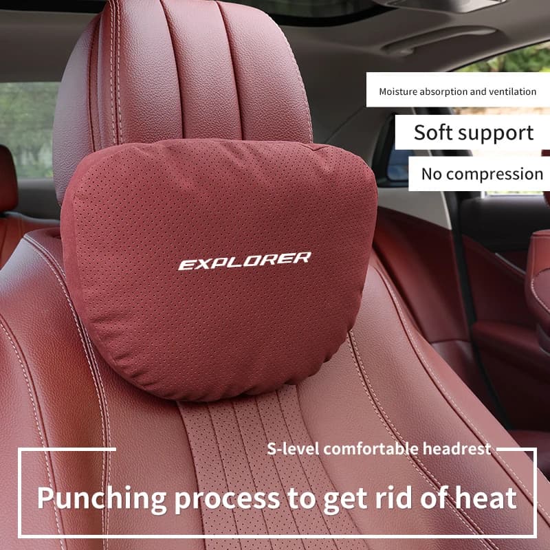Car Interior 5Color Selectable Headrest For Ford Explorer Auto Headrest Neck Support Lumbar Cushion Soft Neck Pillow Accessories