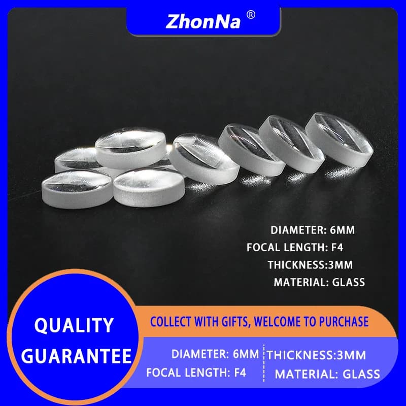 Laser Focus Lens Diameter 6mm High QualityF4 Focal Length Condenser Lens Cutting Machine Aspheric Glass Laser Module Lens  DIY