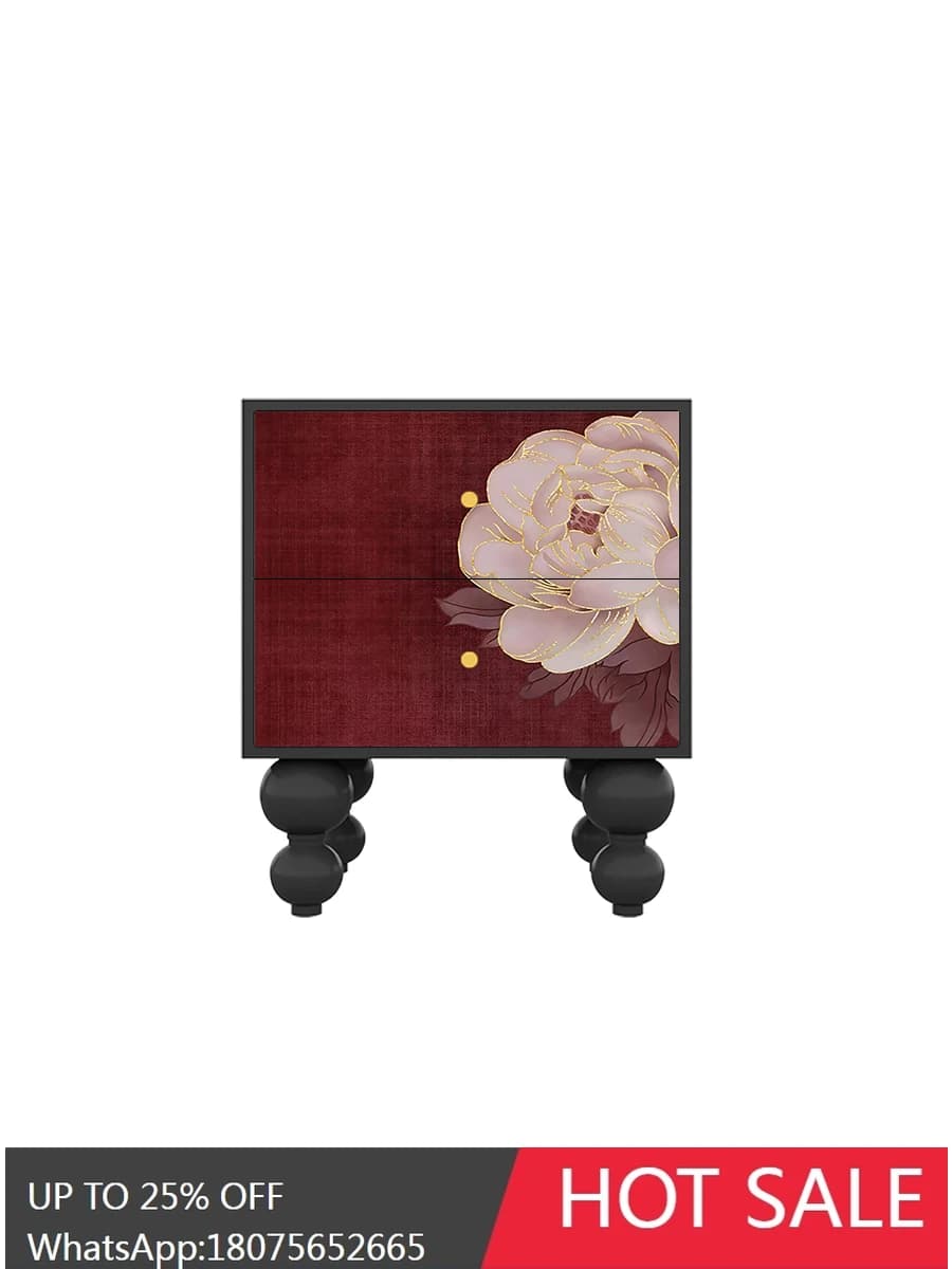 MJY rich golden flower bedroom solid wood storage living room sofa corner household storage cabinet