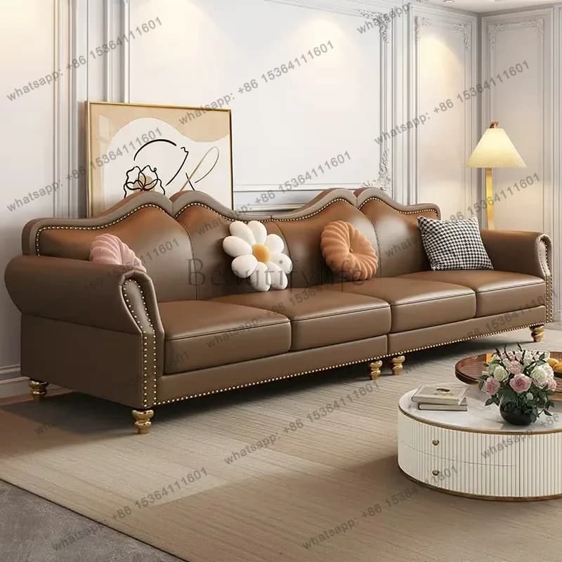 Nordic Leather Living Room Sofas Sectional Modern Luxury Bedroom Living Room Sofas Designer Minimalist Muebles