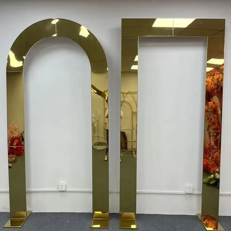 Wholesale Stainless Steel Arched Door Frame Wedding Party Decoration Backdrop 2026 New Design Event Stage Archway for