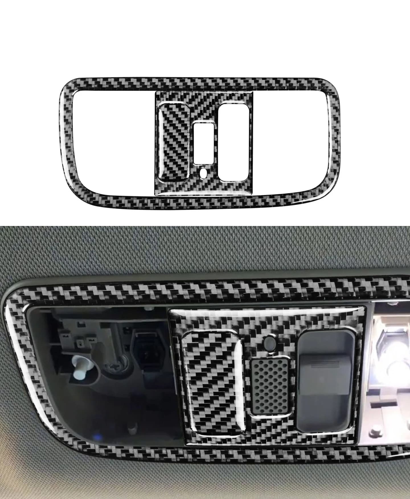 Fit For Honda Civic 8th 2006-2011 Car Carbon Fiber Reading Light Panel Trim Cover Decorative Stickers  Car Accessories