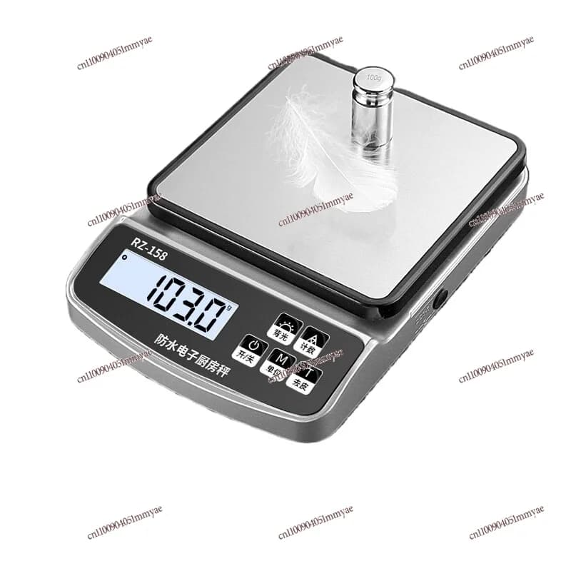 Kitchen Scale Electronic Digital Precise 0.1g Commercial & Home Small Waterproof Baking Scale LCD Display*(Character count: 90)*