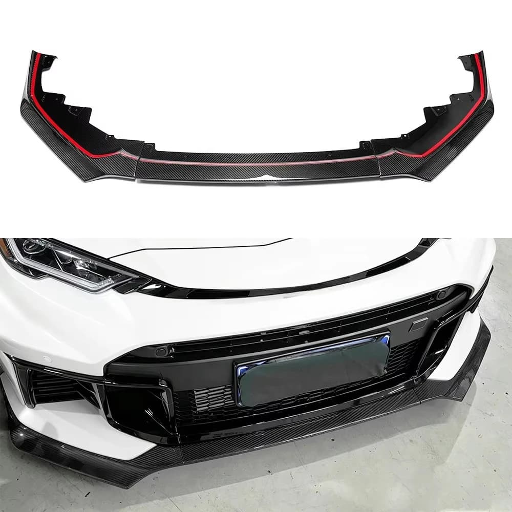 Dry Carbon Fiber Front Bumper Lip for GR Yaris 2025+ Car Exterior Modified Front Splitter 3 Pcs