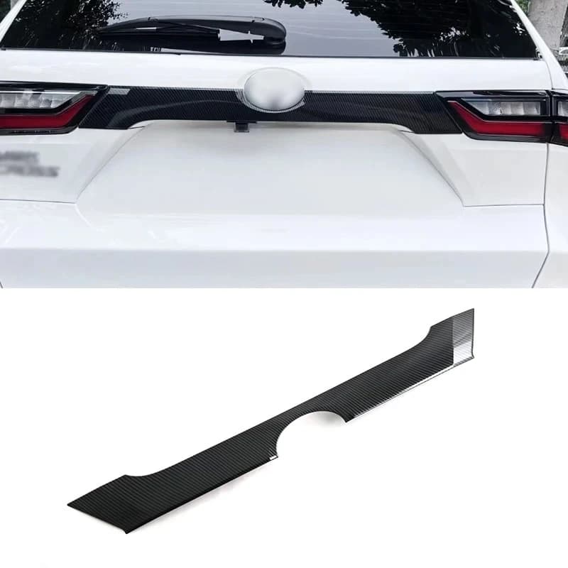 For Toyota Yaris Cross AC200 2023 2024 2025 Carbon Fiber Texture Rear Trunk Tailgate Garnish Trim Exterior Protective Accessorie