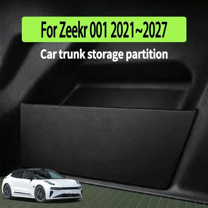 For Zeekr 001 2021~2027 Car Thickening Trunk Storage Partition Multifunction Storage Box Auto Interior Accessories