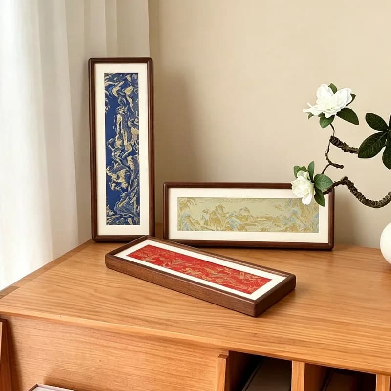 Premium Solid Wood Chinese Style Photo Frame - 5x16 Inch Tabletop Picture Frame, Ideal Gift for Home Décor