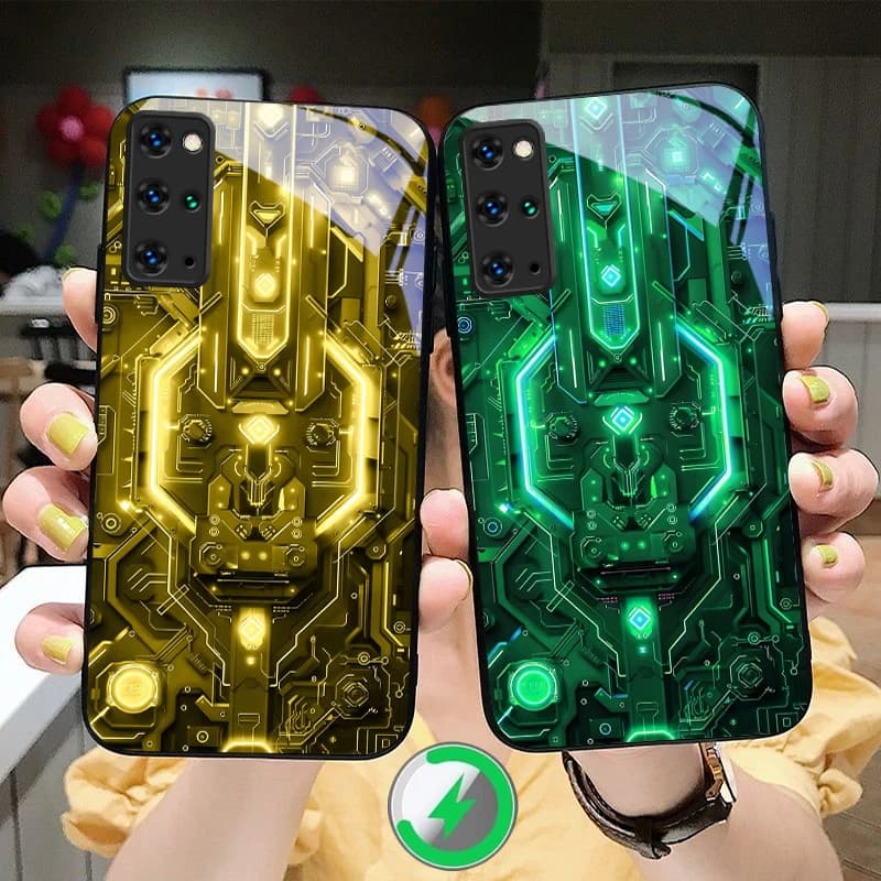 Geometric circuit lines For Samsung S26 25 S20 Ultra S21 Pro S22 Plus S23 FE S24 Ultra S25 Edge For Magsafe Glass Phone Case