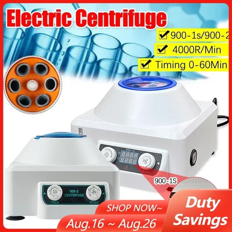 4000rpm/min Electric Centrifuge Experimental Instrument Desktop Stepless Speed Regulation Timing Centrifuge 900-2 / 900-1S