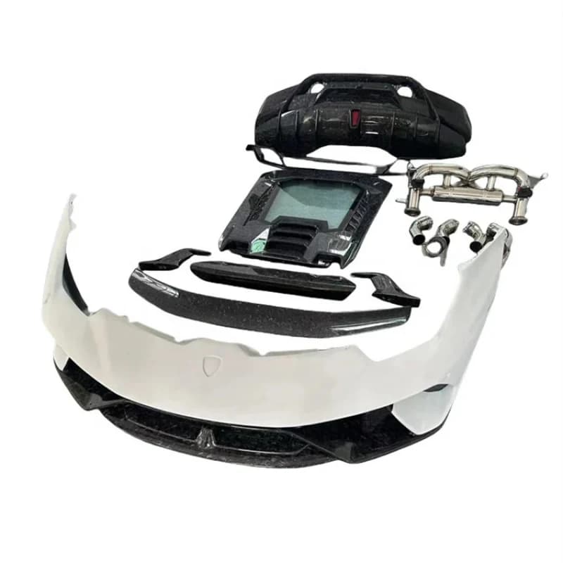 Hot selling P-Style Forged Carbon Fiber Body Kit for Front & Bumpers & Covers Rear Spoiler Exhaust
