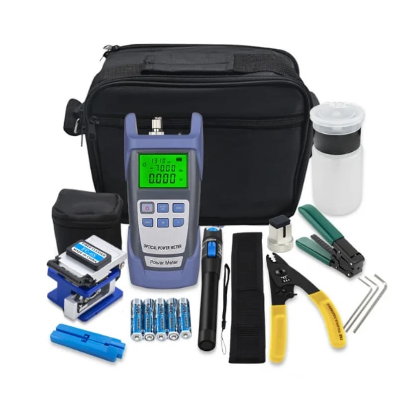 15 IN 1 Fiber Optic Cable Tester Tool Kit Optical Power Meter OPM -70-+10dBm Visual Fault Locator 10mw VFL Tester Pen