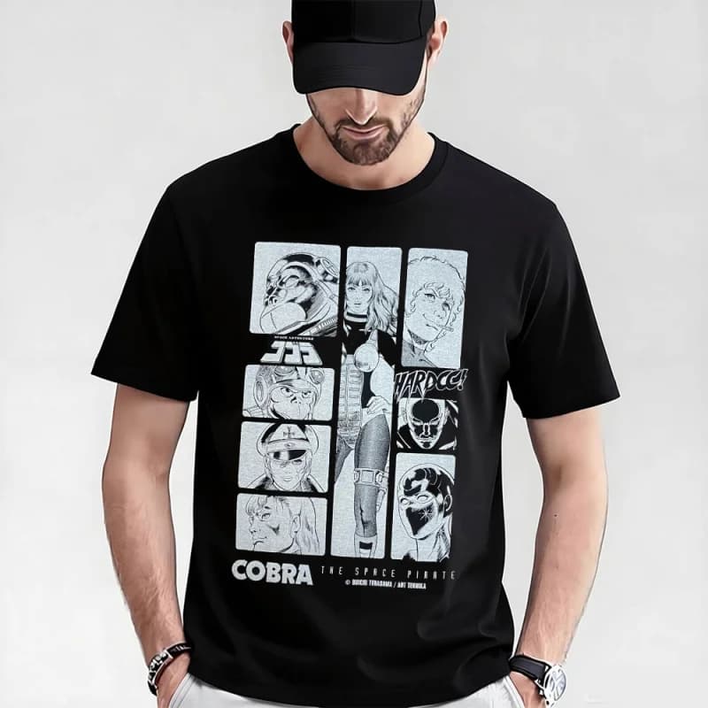 0405 The Space Adventure Cobra gift t shirt The Space Pirate Psychogun Kobura Anime Graphic tee Y2K clothes All size Tops S-6XL