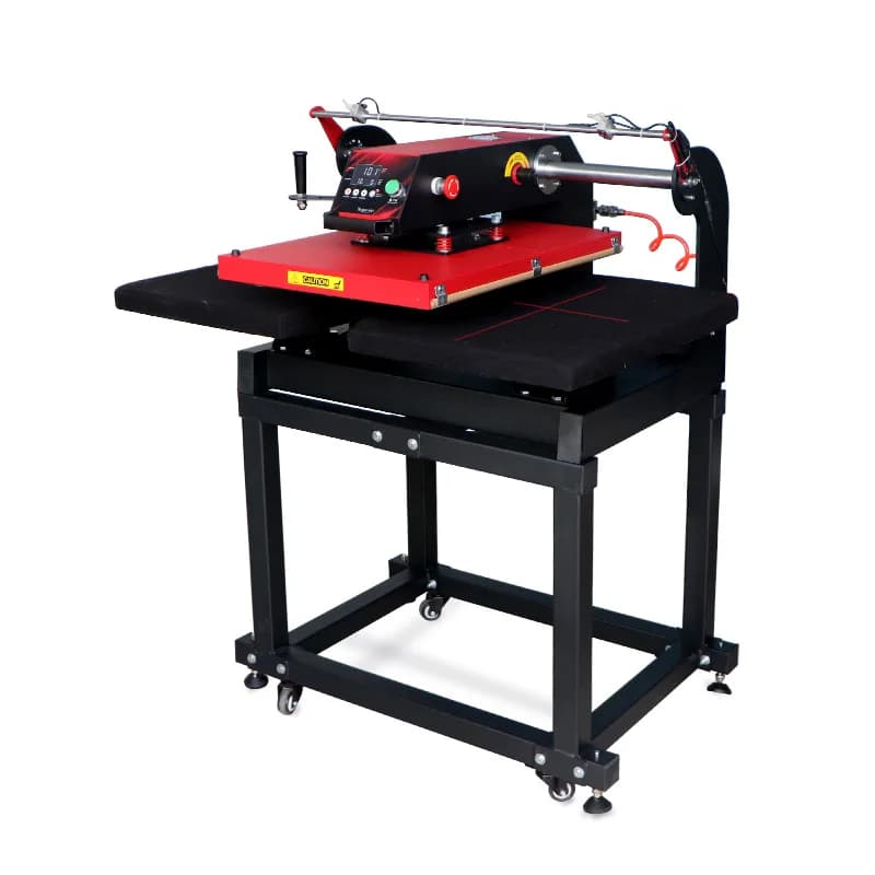 For RS-T260 40*60CM Pneumatic Heat Press Machine Auto Double Work Station for Garment Home Use Bearing Core Components