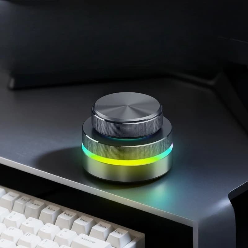 Single knob, double-layer Bluetooth keyboard, single-button volume , custom multimedia live broadcast, like aluminum alloy