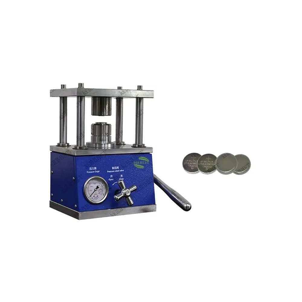 Manual Hydraulic Coin Cell Crimping Machine with Crimping Die for Lab Button Battery Sealing Coin Cell Lab Equipment