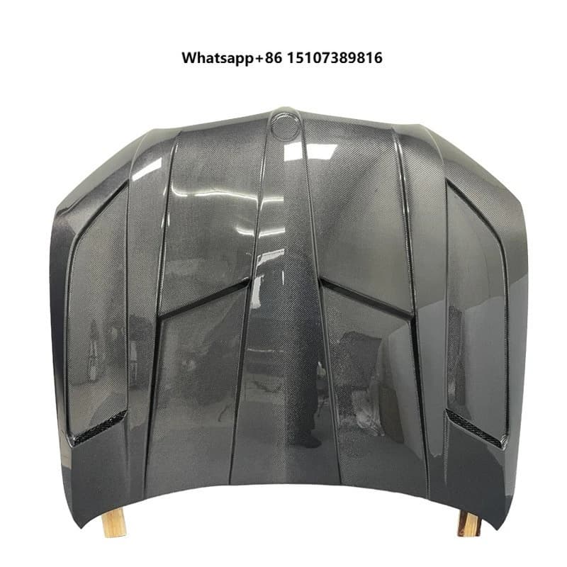 New LD Style Carbon Fiber Engine Hood Bonnet with Screws for X5 X6 G05 G06 X5M X6M 2019-2026