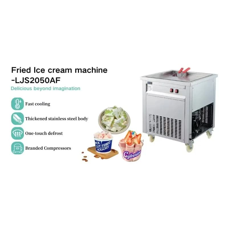 Intelligent Large Square Pot Fried Roll Machine Yogurt Fried Ice Machine