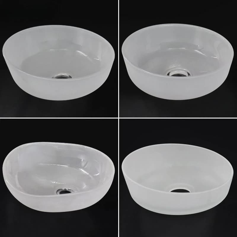1pcs Lab Chair Accessories, Cold Steel GlasSpittoon, Frosted Tempered Glass, Mouthwash Spittoon Basin, GlasSputum Basin S