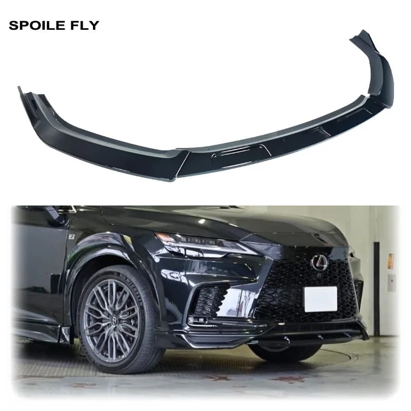 3PCS 2023 2024 2025 2026 For Lexus RX500H F-sport MP Style Car Front Spoiler Lip Splitter Bumper ABS Glossy Black Body Kit
