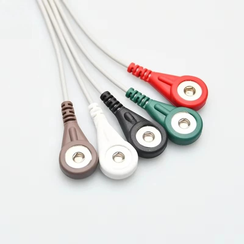 Wholesale Din 1.5 Style 5 Lead Holterds ECG/EKG Cable Leads Medical Consumables