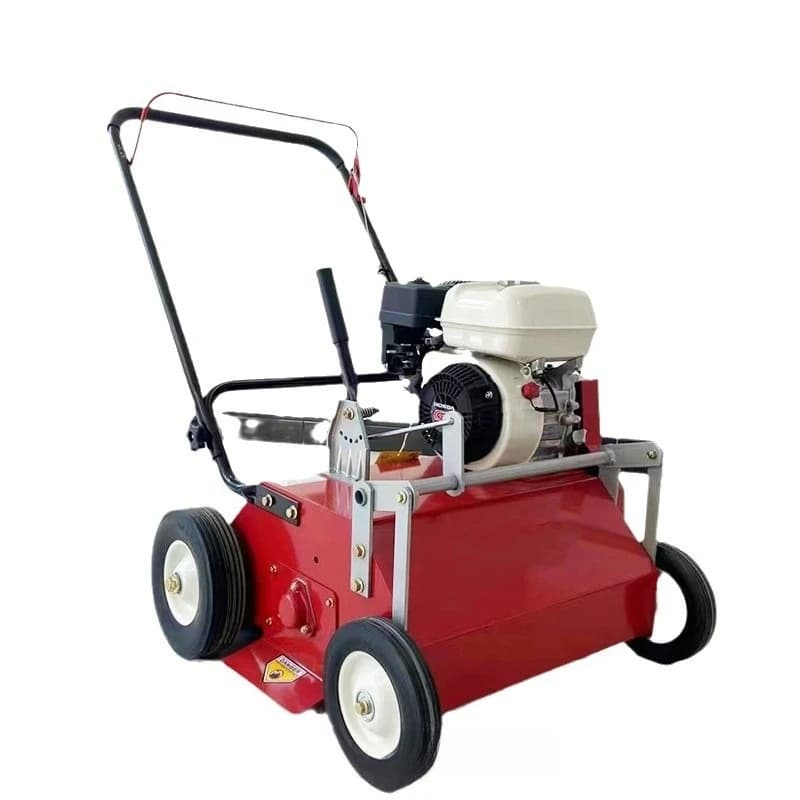 Lawn equipment carding machine, hand-pushed four-stroke lawn withered grass cleaning carding machine