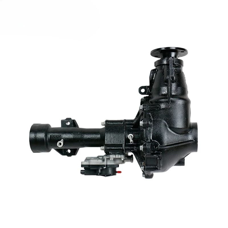 Front axle live separation differential assembly, reducer assembly