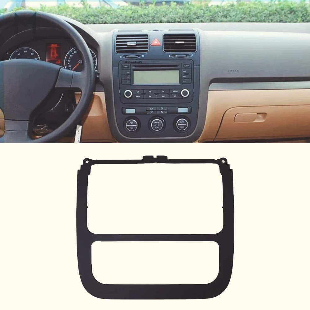 1KD 858069   Para VW Jetta Golf MK5 MK6 2005-2011 Panel  CD automático para coche Radio envolvente cubierta negra embellecedora
