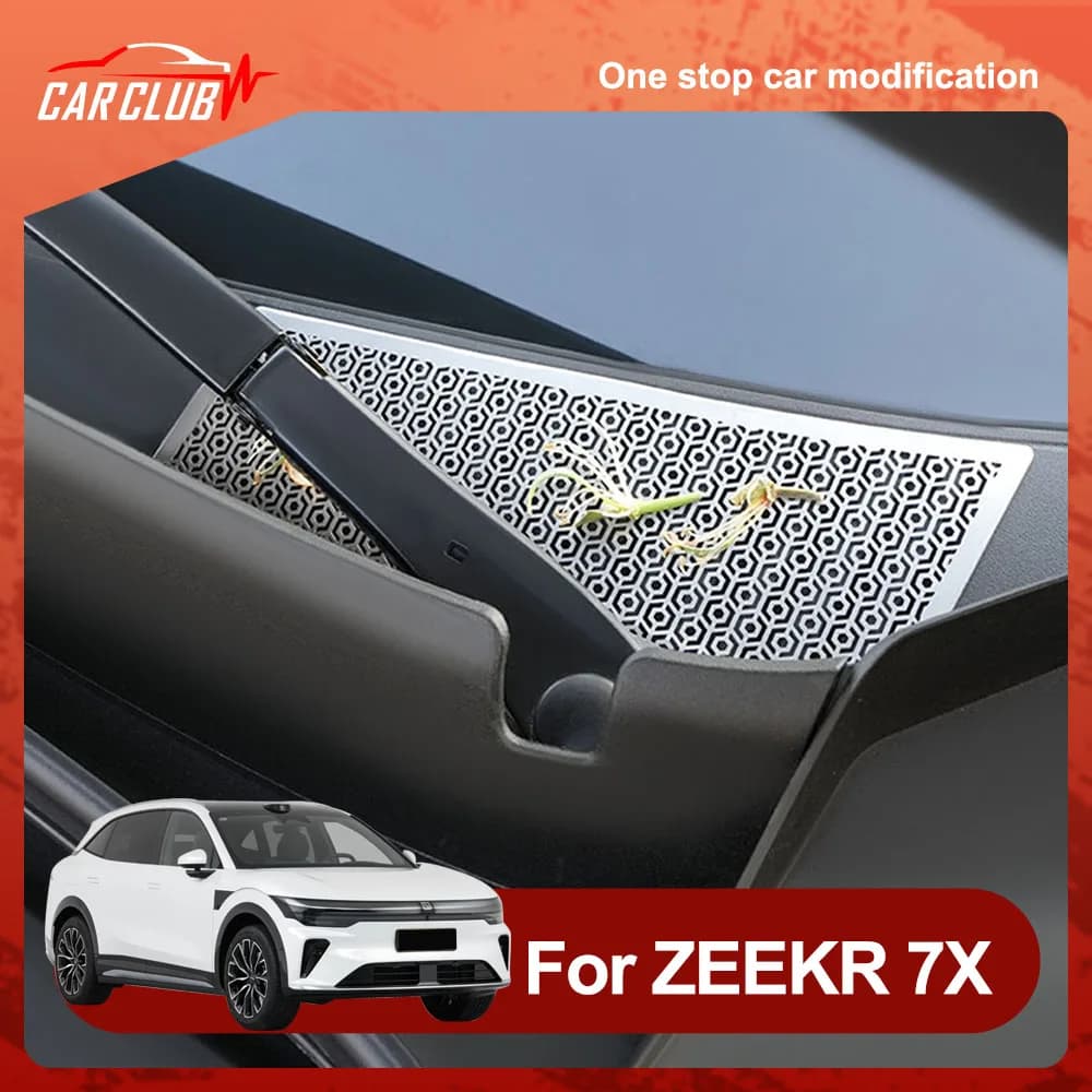 3 Pcs Front Engine Compartment Air Outlet Protective Cover Fit For ZEEKR 7X 2026 2027 Air Intake Anti Blocking Net Car Parts
