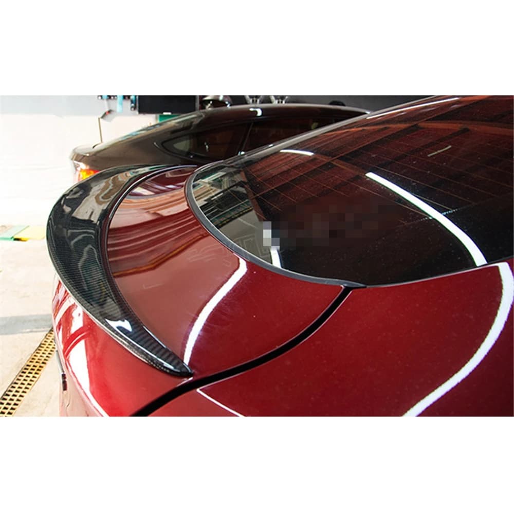 2014-2019 FRP Forged carbon For BMW X6 F16&X6M F86 P Style Carbon fiber Rear Spoiler Trunk wing